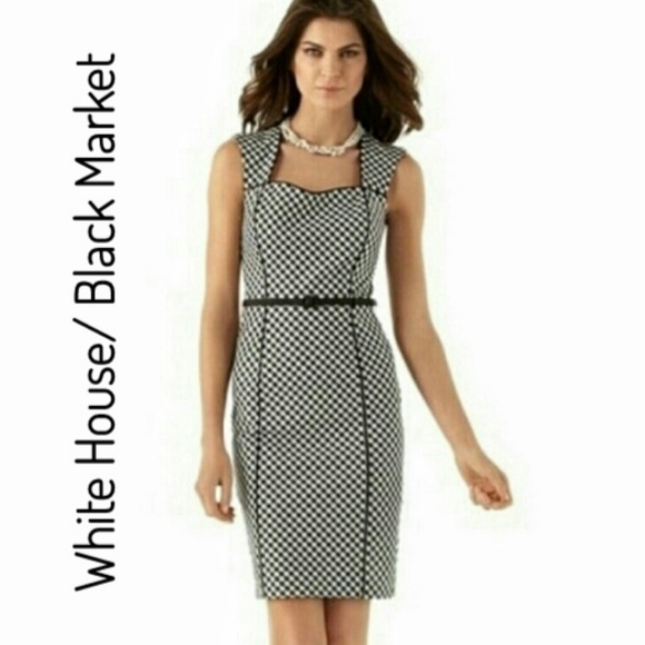 White House Black Market Dresses & Skirts - White House Black Market Gingham Sheath Dress
